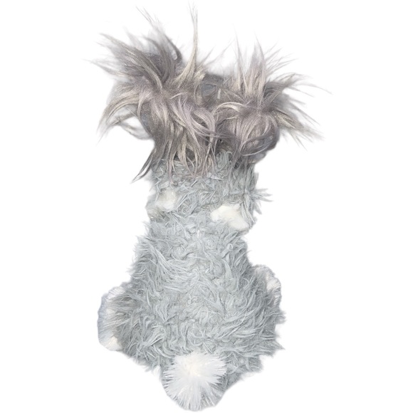 Dan Dee Angora Bunny Rabbit Plush Stuffed Animal Toy Grey White 14" Inch Fuzzy - Picture 3 of 7